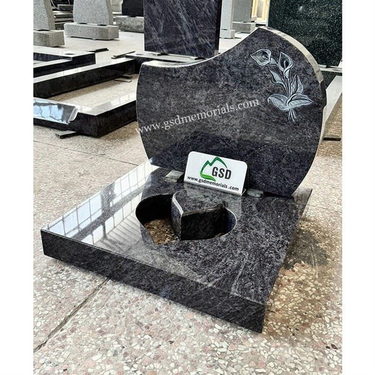 Bahama Blue Cremation Lily Gravestone