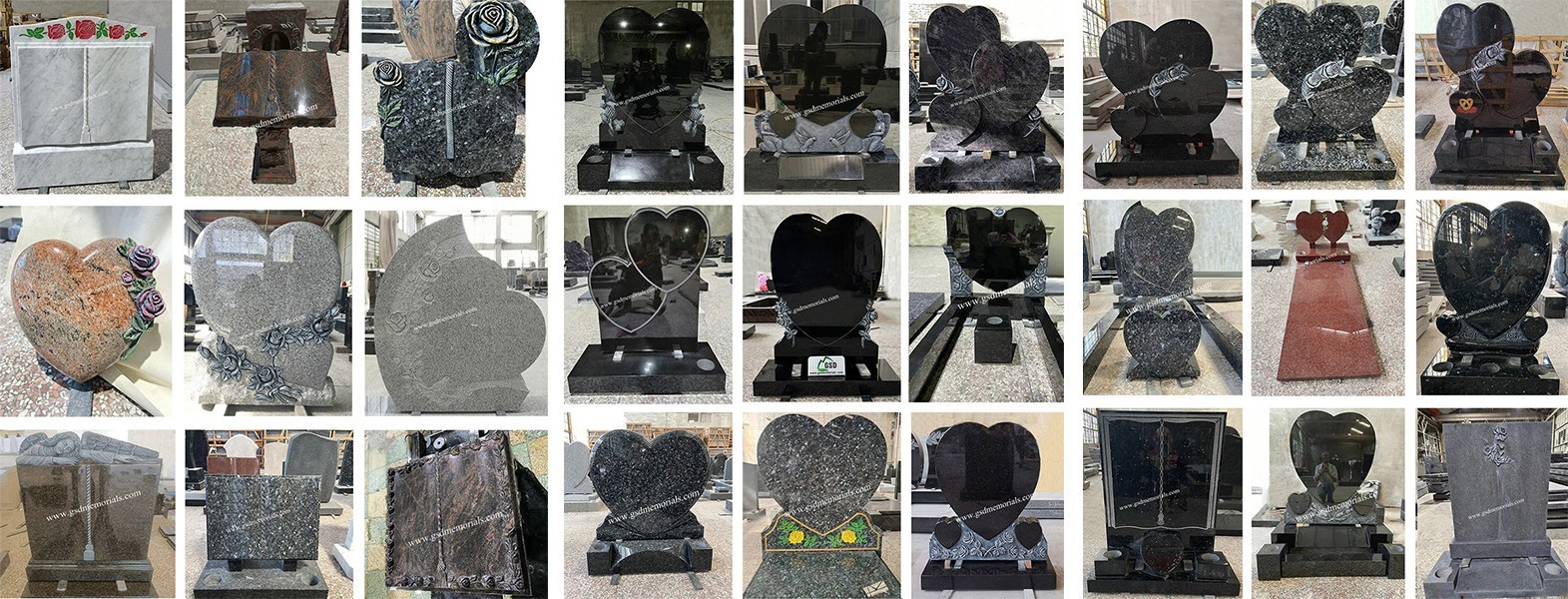 Book and Hearts Headstones Book and Hearts Headstones